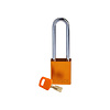 Brady SafeKey Aluminium Sicherheitsvorhängeschloss Orange 150306