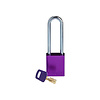 Brady SafeKey Aluminium safety padlock purple 150330