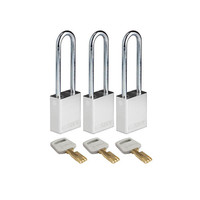 SafeKey Aluminium safety padlock silver 150283
