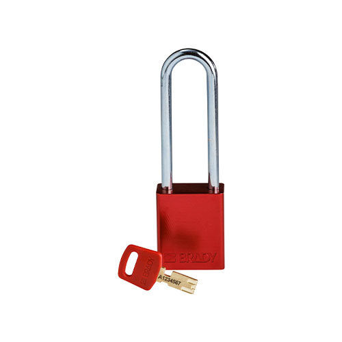 SafeKey Aluminium safety padlock Red 150332 