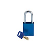 Brady SafeKey Aluminium safety padlock blue 150287