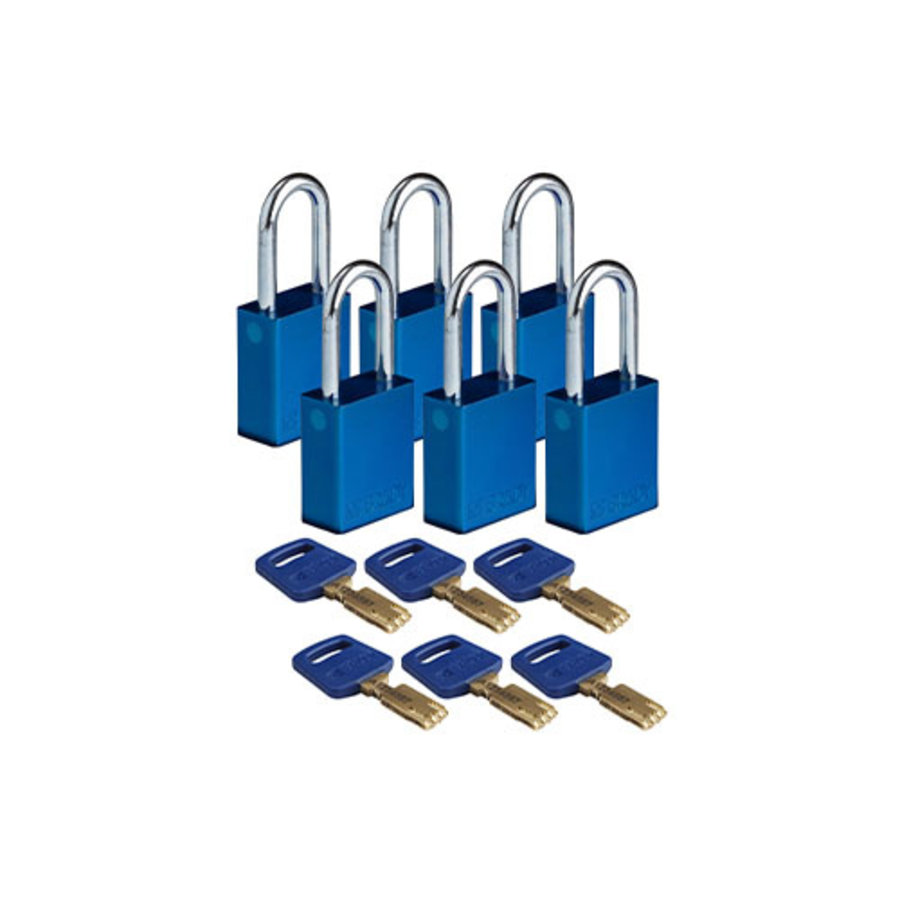 SafeKey Aluminium Sicherheitsvorhängeschloss Blau 150287