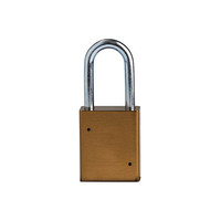 SafeKey Aluminium safety padlock brown 150286