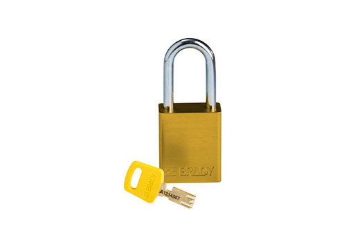 SafeKey Aluminium safety padlock Yellow  150288 