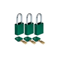 SafeKey Aluminium safety padlock green 150264