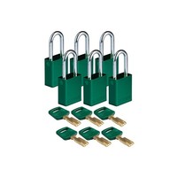 SafeKey Aluminium safety padlock green 150264