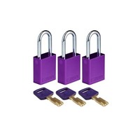 SafeKey Aluminium safety padlock Purple 150333