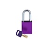 Brady SafeKey Aluminium safety padlock Purple 150333