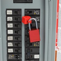 SafeKey Aluminium safety padlock Red 150307