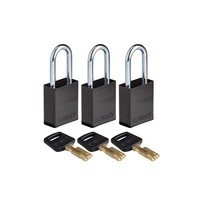 SafeKey Aluminium Sicherheitsvorhängeschloss Schwarz 150243