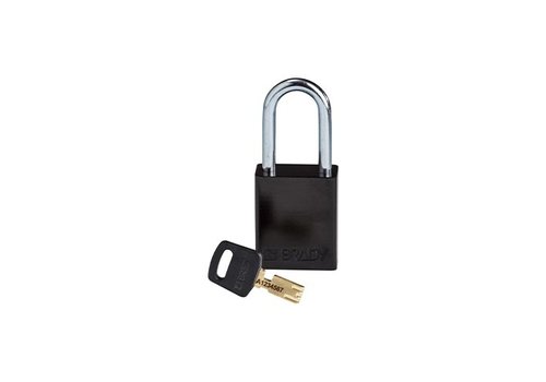 SafeKey Aluminium safety padlock Black 150243 