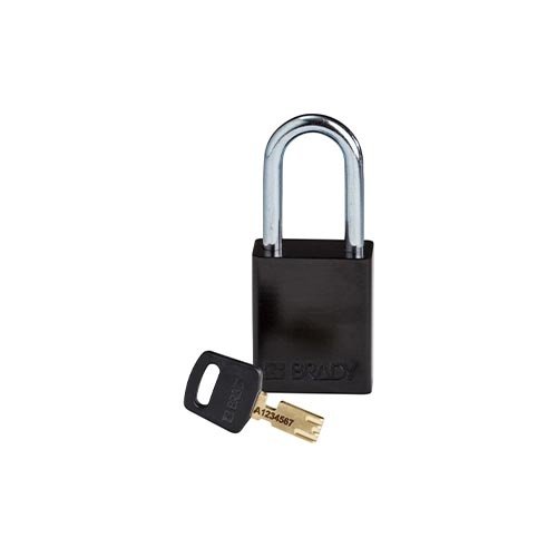 SafeKey Aluminium safety padlock Black 150243 