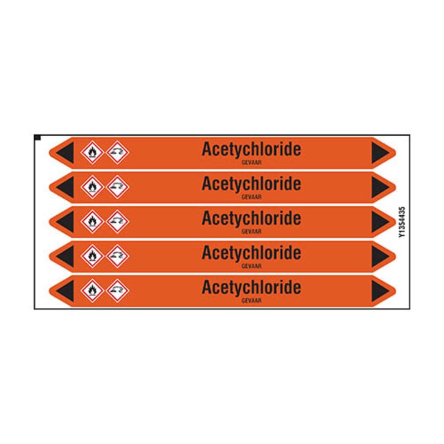 Pipe markers: Acetychloride | Dutch | Acids