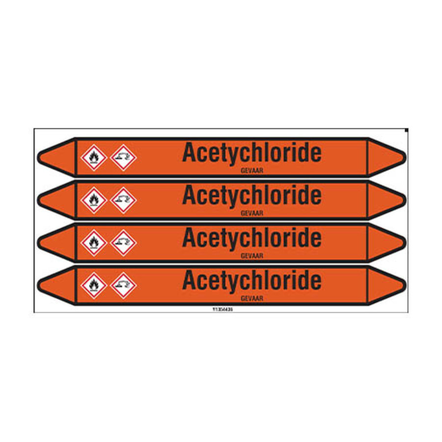 Pipe markers: Acetychloride | Dutch | Acids
