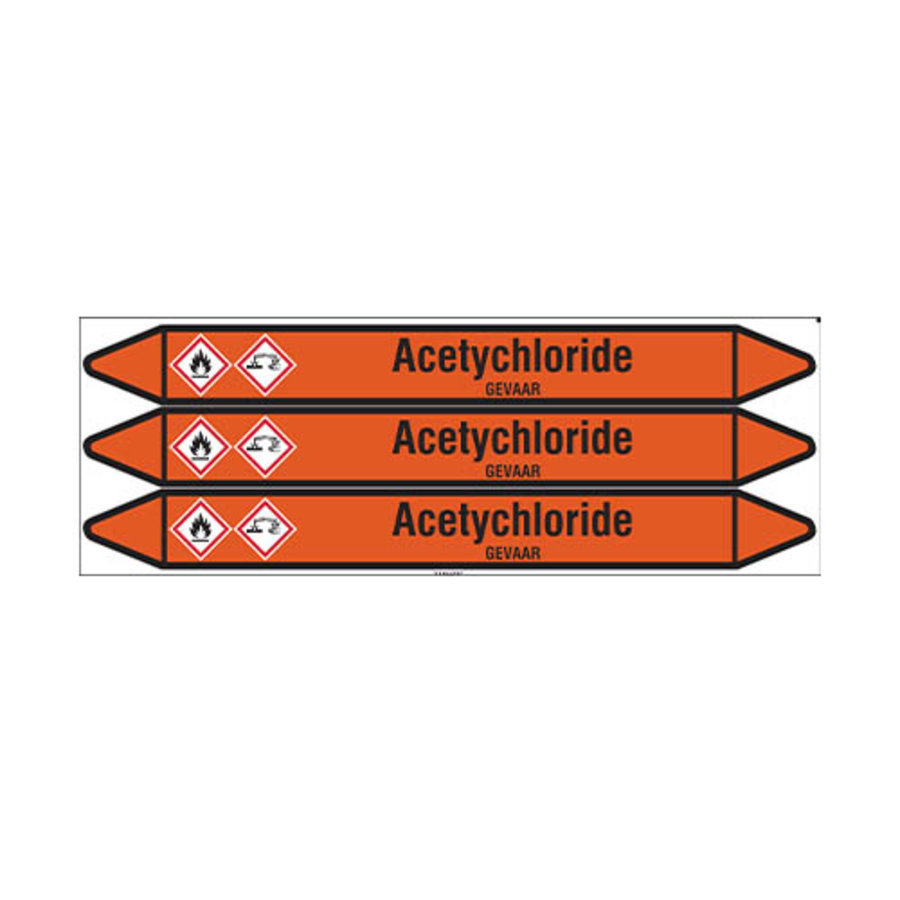 Pipe markers: Acetychloride | Dutch | Acids