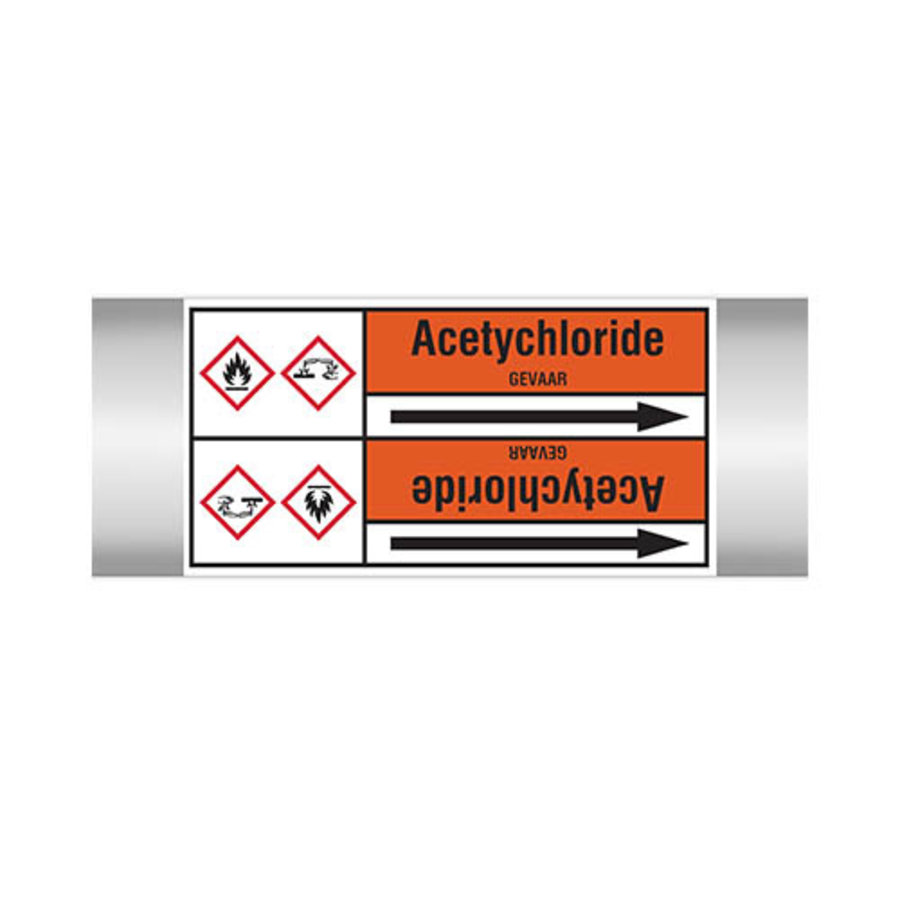 Pipe markers: Acetychloride | Dutch | Acids