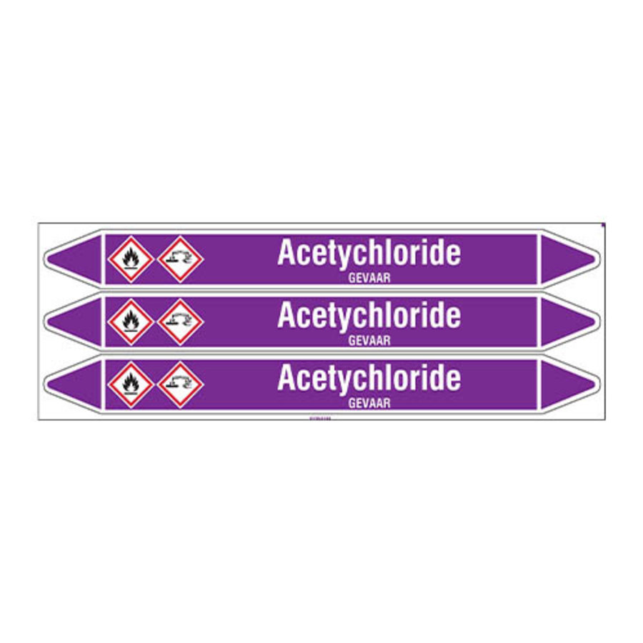 Rohrmarkierer: Acetychloride | Niederländisch | Säuren und Laugen