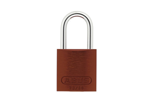 Anodized aluminium safety padlock brown 72/30 BRAUN 