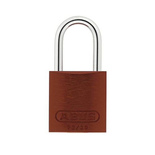 Anodized aluminium safety padlock brown 72/30 BRAUN 