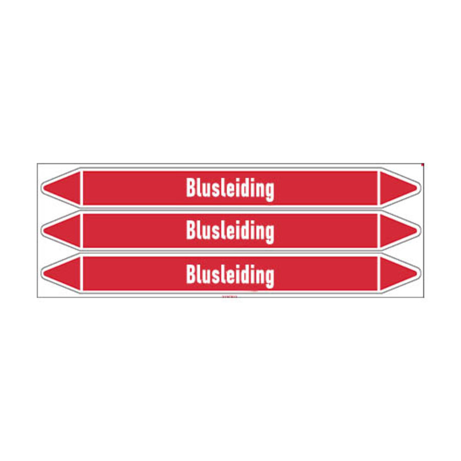 Pipe markers: Blusleiding | Dutch