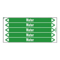 Pipe markers: Heet water 130° | Dutch | Water