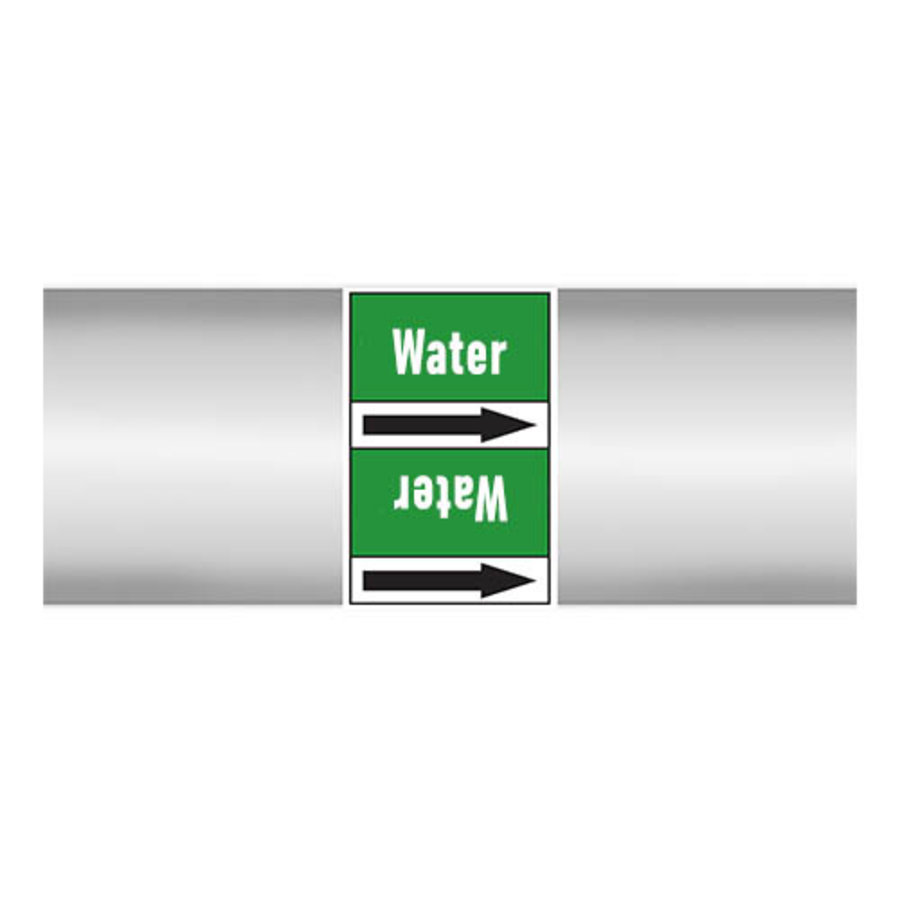 Pipe markers: Heet water 180° | Dutch | Water