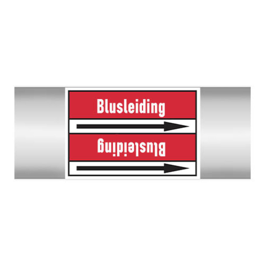 Pipe markers: Brandbluskoolzuur | Dutch | Blusleiding