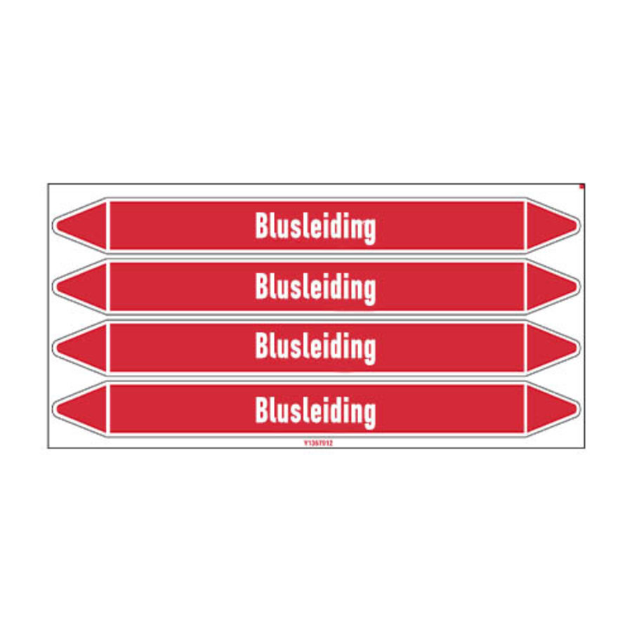 Pipe markers: Hydrant leiding | Dutch | Blusleiding
