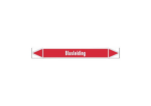 Pipe markers: Schuimbluswater | Dutch | Blusleiding 