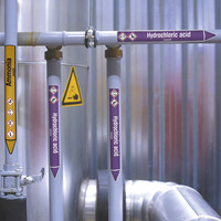 Pipe markers: Afvoer (zuur) | Dutch | Acids and Alkalis