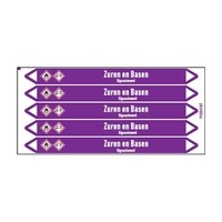 Pipe markers: Zwavelzuur 10% | Dutch | Acids and Alkalis