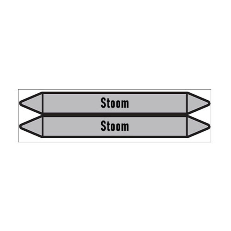 Pipe markers: stoom 0,5 bar | Dutch | Steam