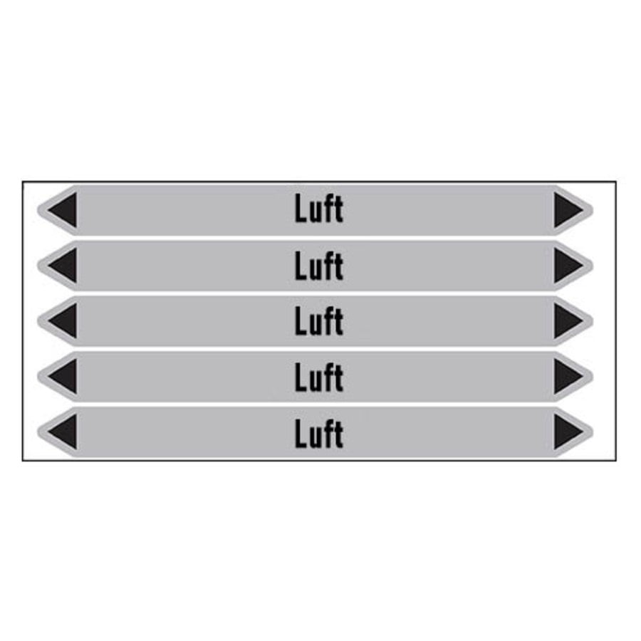 Pipe markers: Abluft | German | Luft