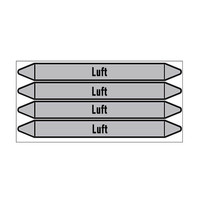 Pipe markers: Abluft | German | Luft