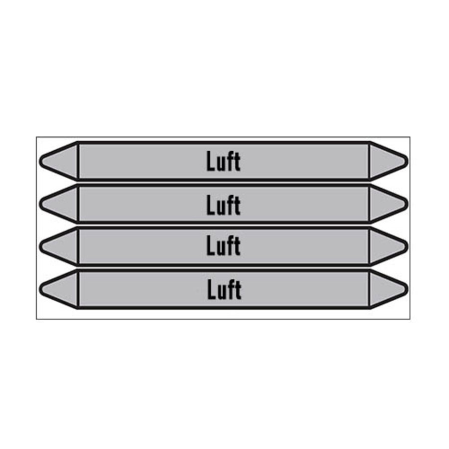 Pipe markers: Abluft | German | Luft