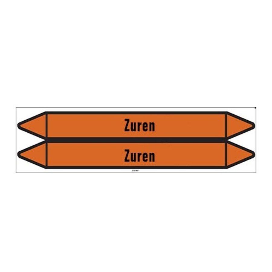 Pipe markers: Afvoer (zuur) | Dutch | Acids