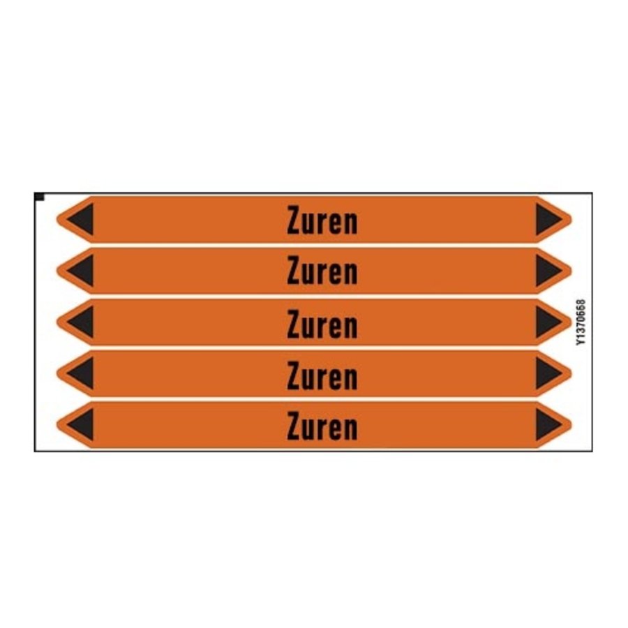 Pipe markers: Geregeneerd zuur | Dutch | Acids