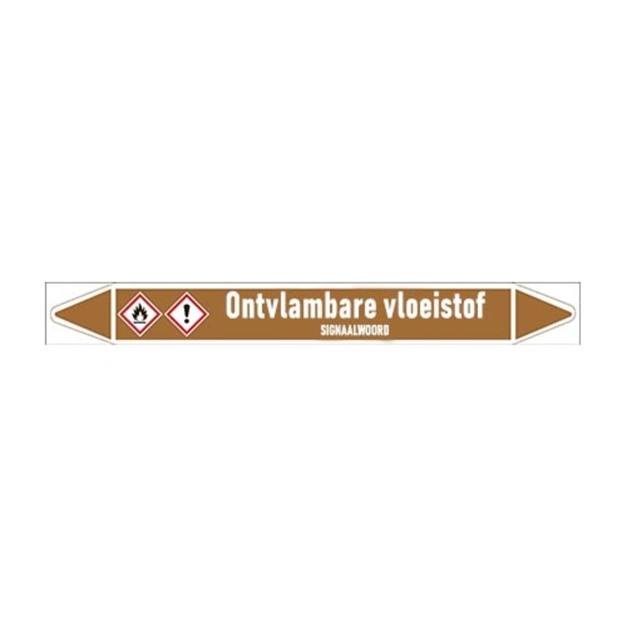 Pipe markers: Ethylacetaat | Dutch | Flammable liquid