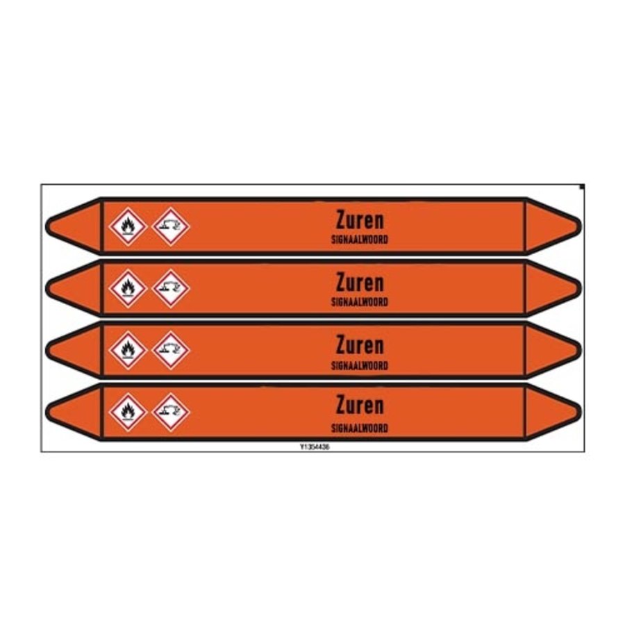 Pipe markers: Verdund zwavelzuur| Dutch | Acids