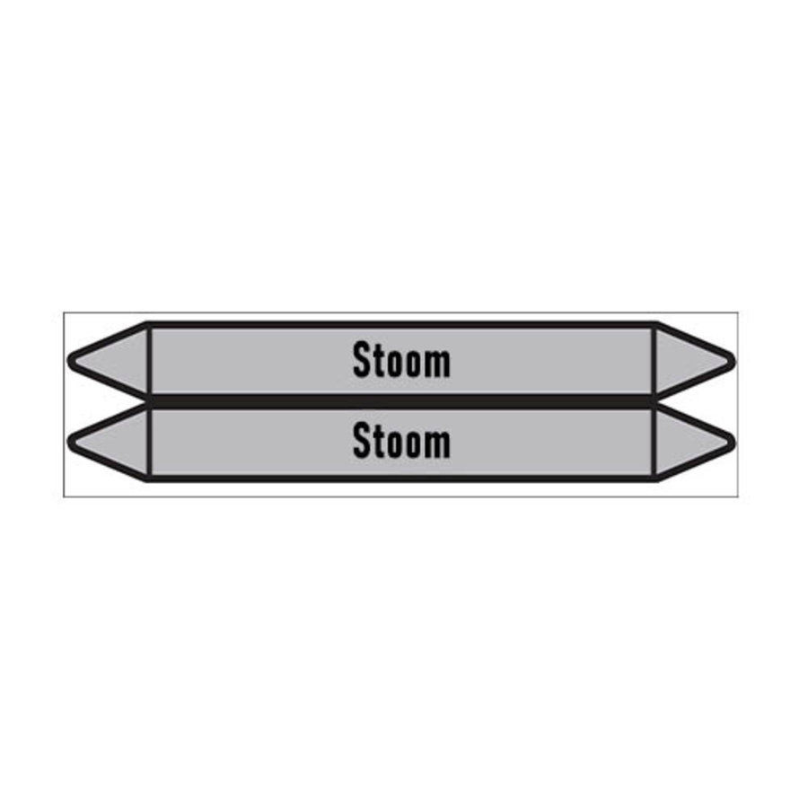 Pipe markers: stoom 12 bar | Dutch | Steam