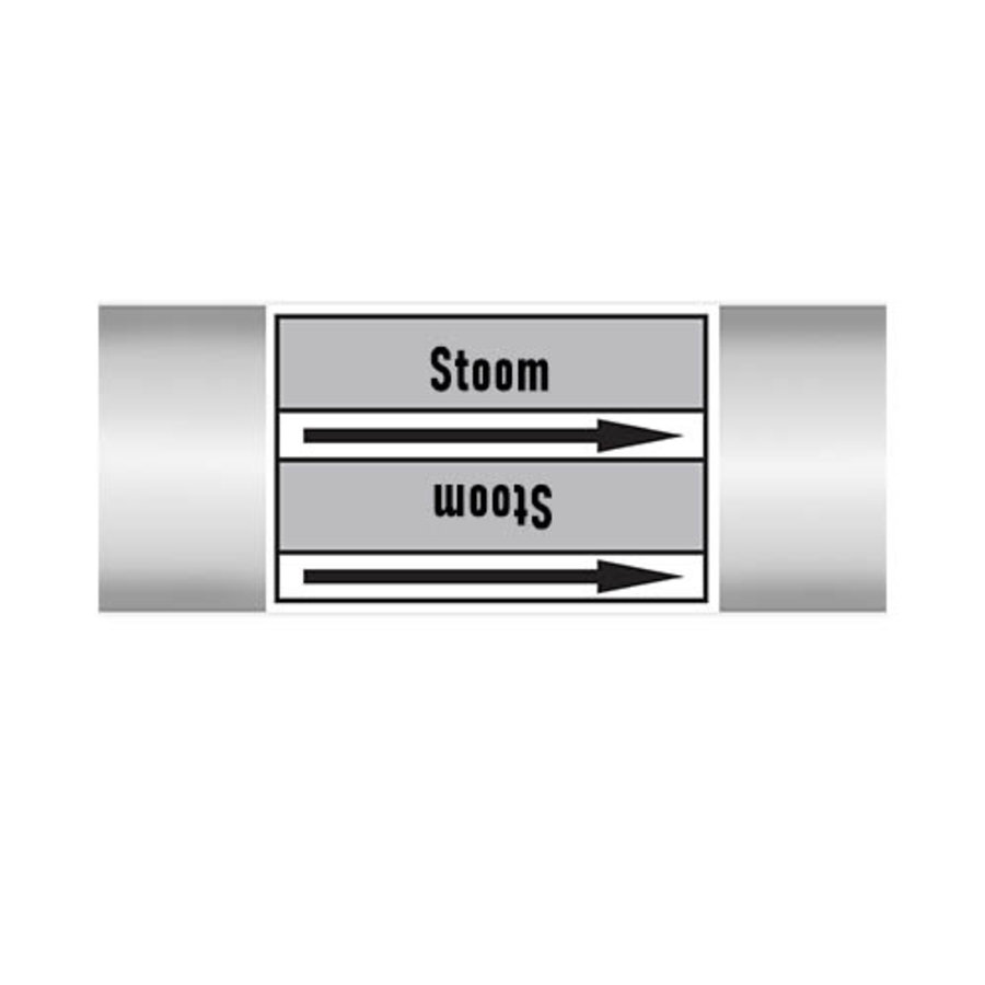 Pipe markers: stoom 2,8 bar | Dutch | Steam