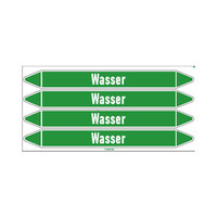 Pipe markers: Brauchwasser warm | German | Water