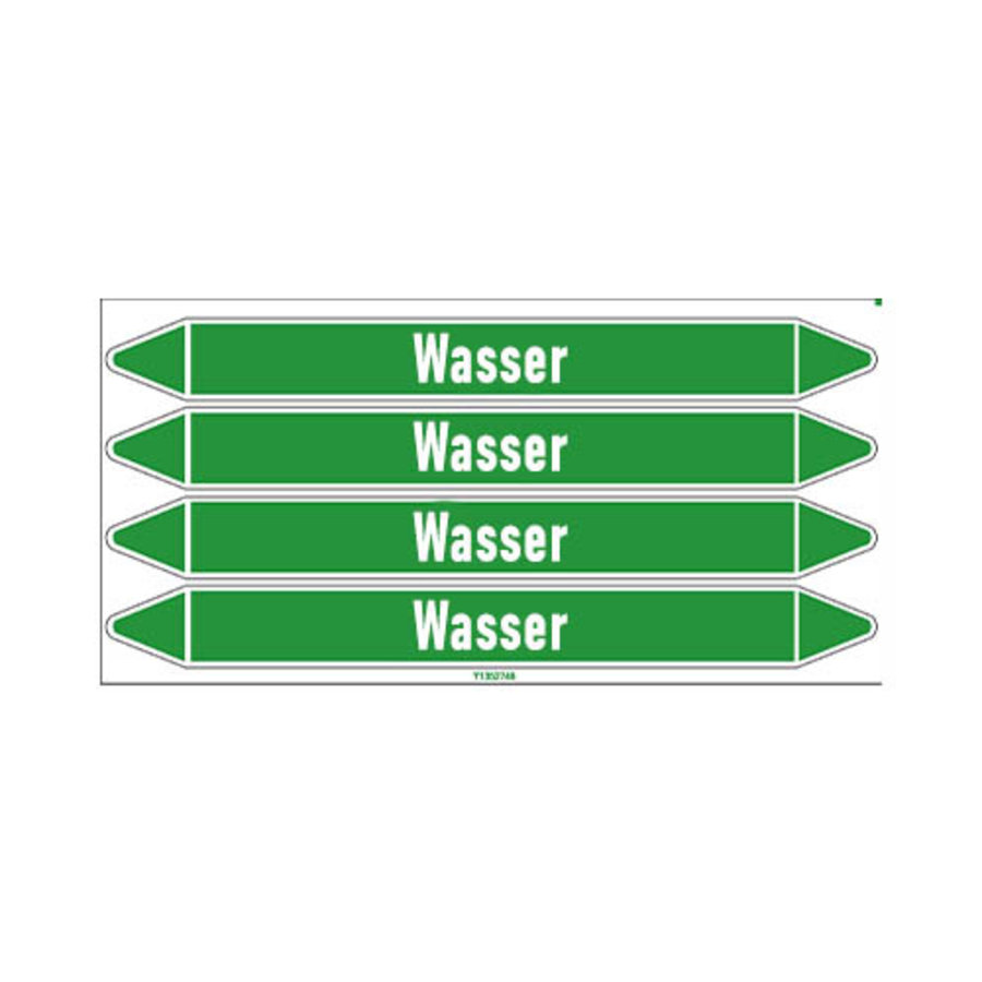 Pipe markers: Brauchwasser warm | German | Water