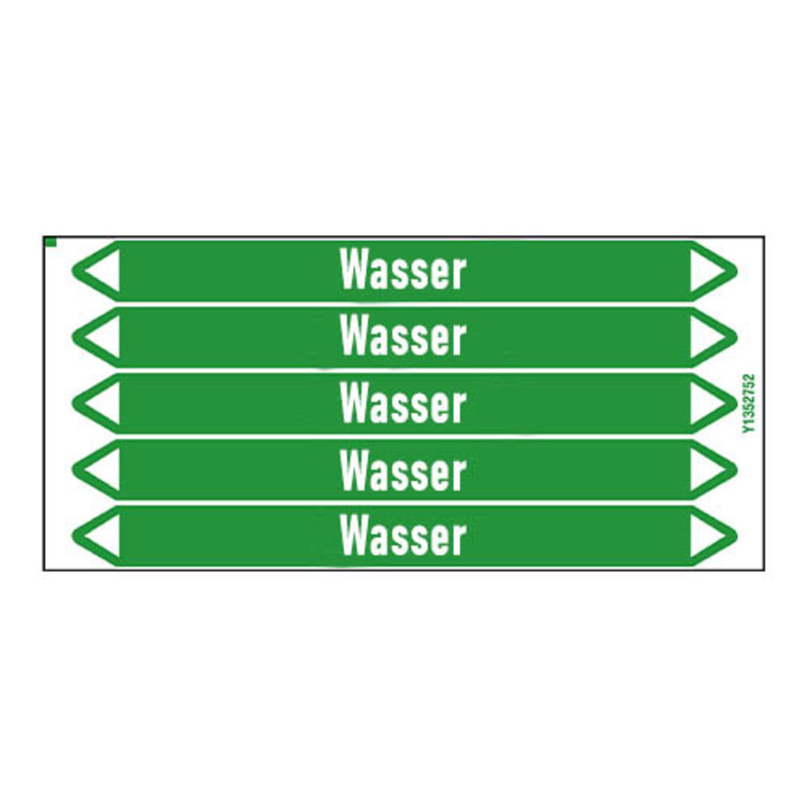 Pipe markers: HD wasser  | German | Water