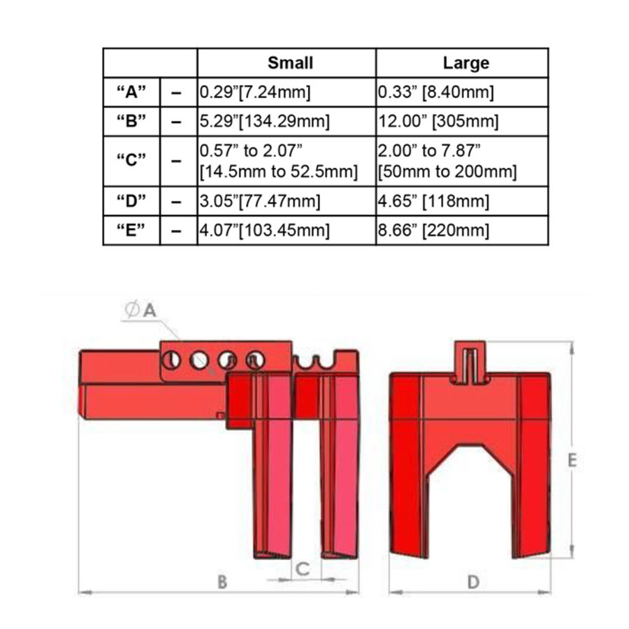 Ball valve lock-out 800110, 800111