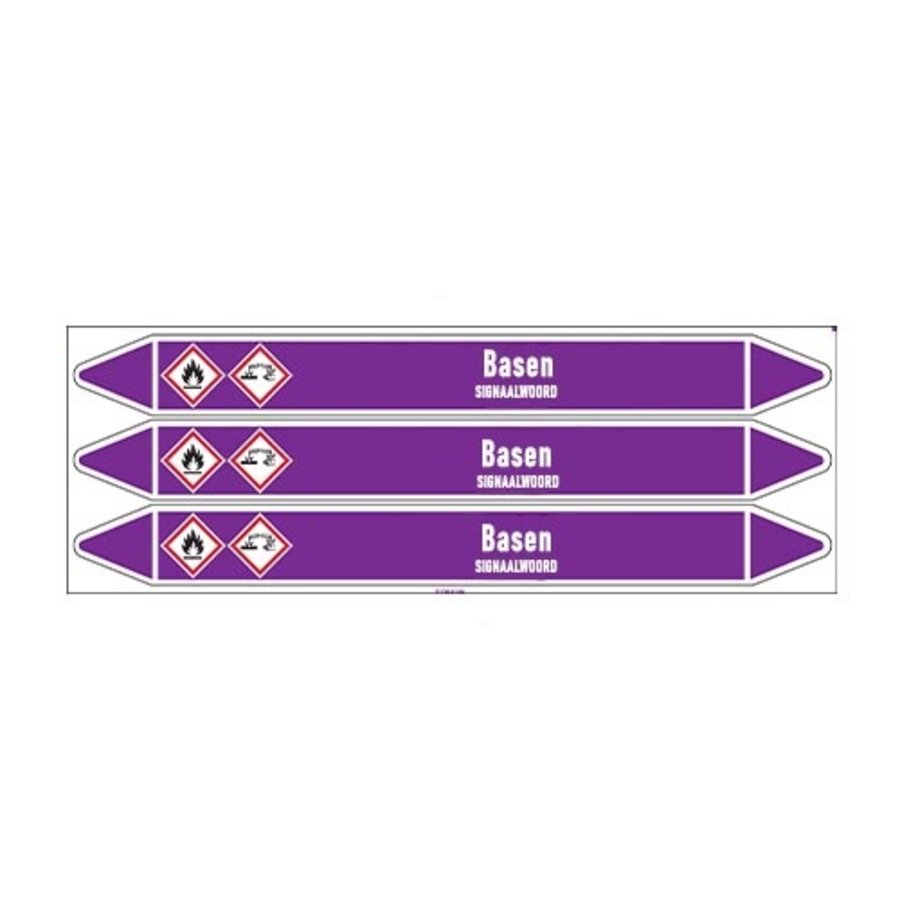 Pipe markers: Ammonia | Dutch | Alkalis