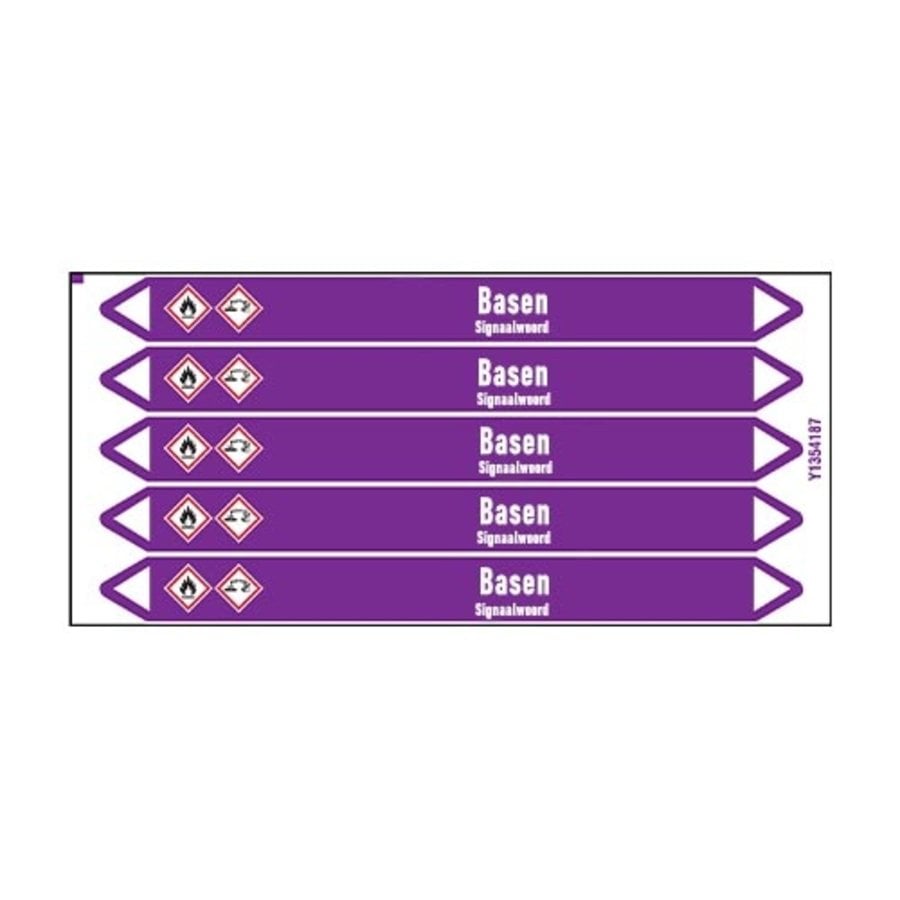 Pipe markers: Ammonia | Dutch | Alkalis