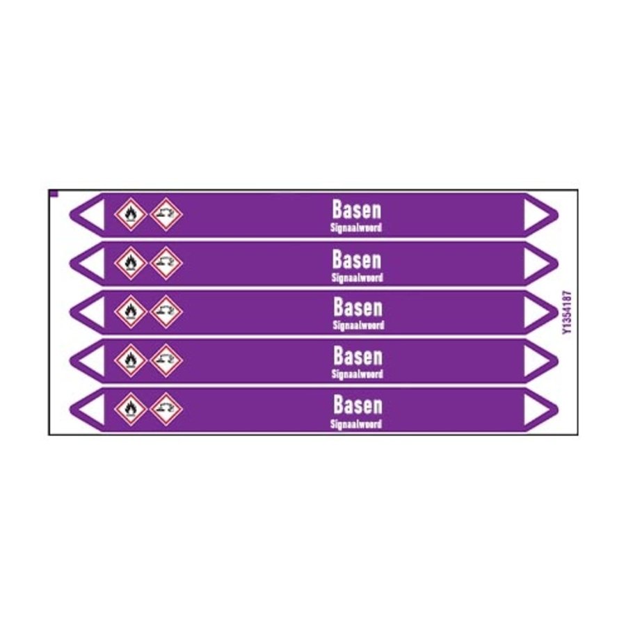 Pipe markers: Ammoniak | Dutch | Alkalis