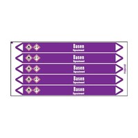 Pipe markers: Ammoniak oplossing | Dutch | Alkalis