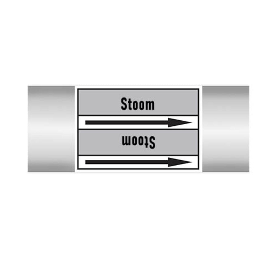 Pipe markers: stoom 8 bar | Dutch | Steam